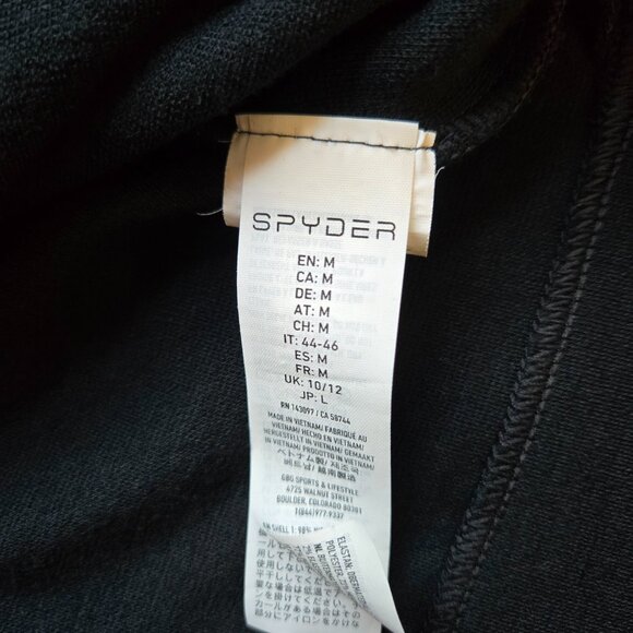 Spyder Women's Black Long Sleeve 1/4 Zip Pullover Activewear Top Size Medium - Picture 6 of 6